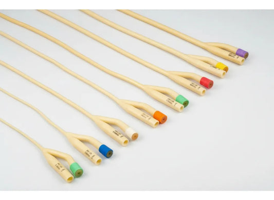 Sonda Foley 2 Vías Látex con Silicona con Balón | Pack 10 Unidades | Uso Médico Profesional