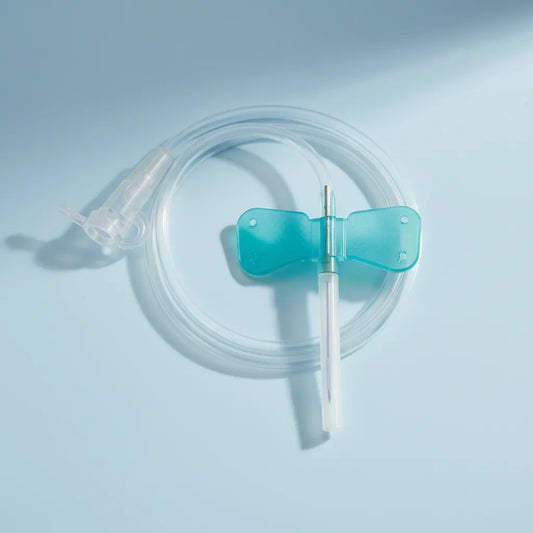 Aguja Mariposa Scalp Vein 21G x 3/4 Cranberry – Caja 100 Unidades