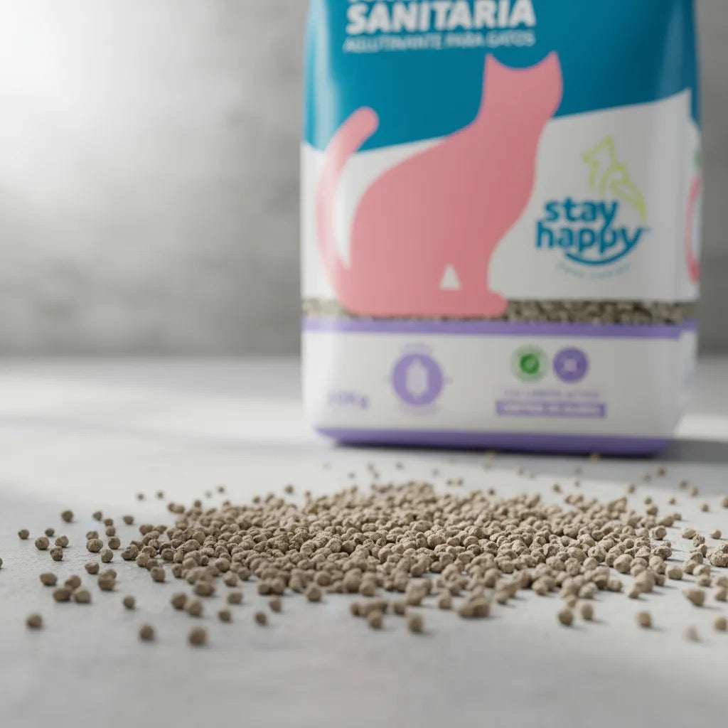 Arena Aglutinante Sanitaria Ecológica Stay Happy 20 Kg Aromas