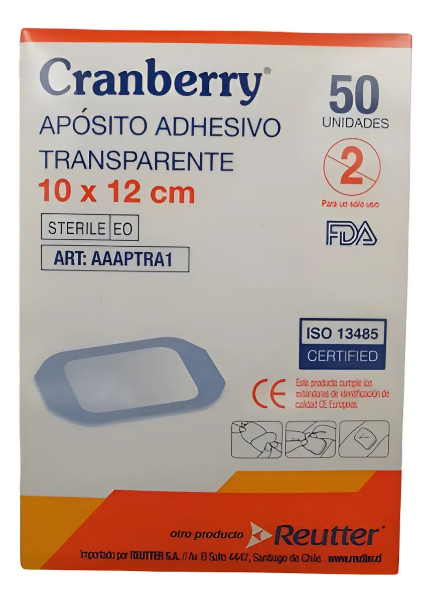 Apósito Adhesivo Transparente 10x12 Pack 50 Und