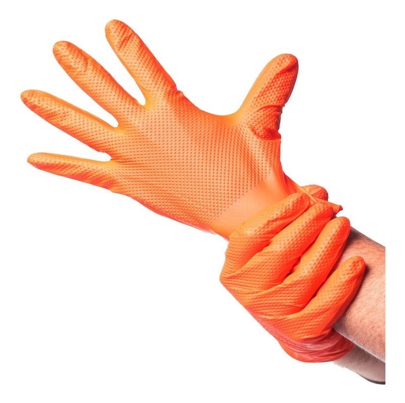 Guantes Top Safe Naranjo Diamantado 8.0 Grs Profesional