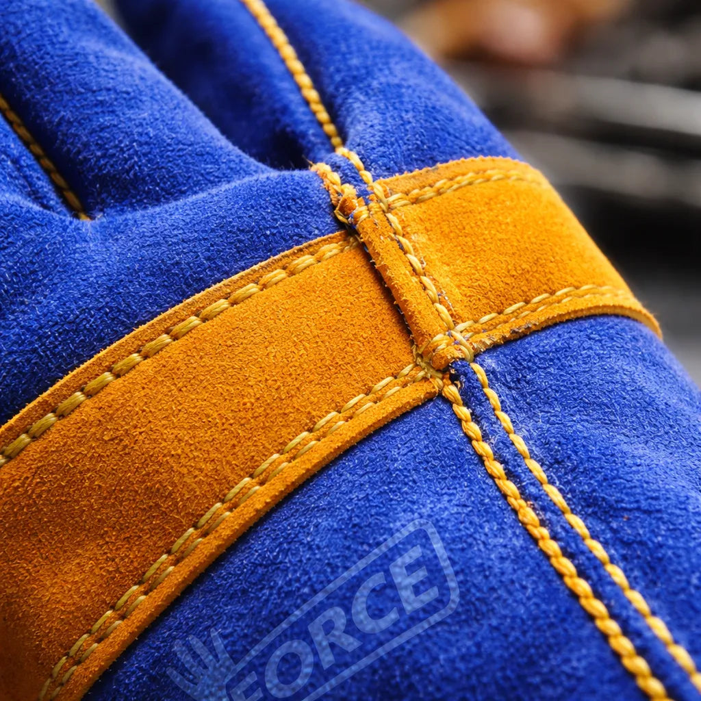 Guante Soldador Reforzado Azul con Hilo Kevlar L-350 | Certificado