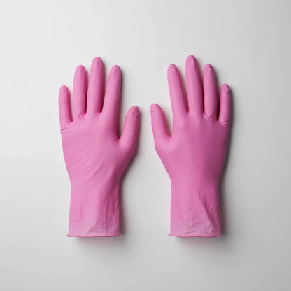 Guantes Nitrilo Rosa Antideslizantes Top Safe 100u | Resistentes y Libres de Látex