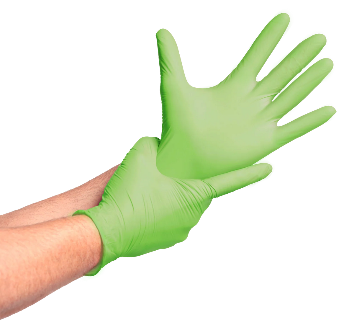 Guante de Nitrilo 3,5 gr Topsafe Verde (100u)