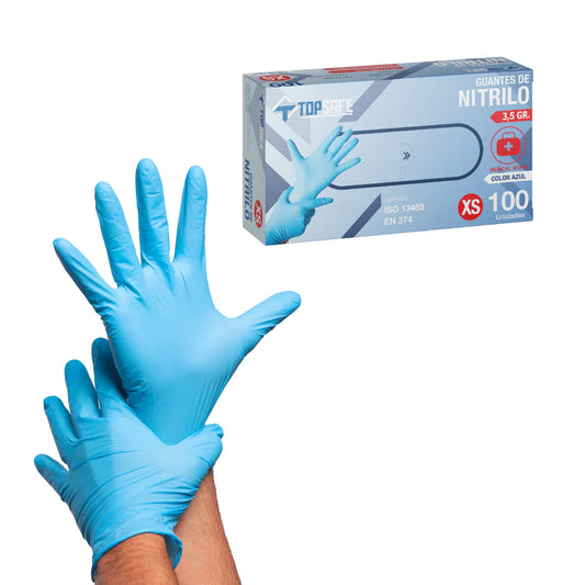 Guantes De Nitrilo Azul Clean Top Safe 100u