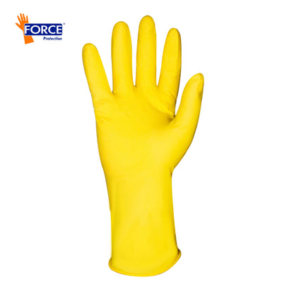 Pack 12 Pares-Guante Amarillo de Uso Doméstico-Force/Limpieza y Hogar