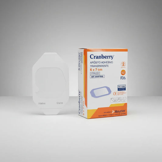 Cranberry Apósito Transparente 6x7 cm – 100 Unds | Protector de Heridas Estéril, Adhesivo y Flexible