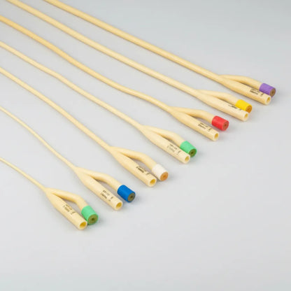 Sonda Foley 2 Vías Látex con Silicona con Balón | Pack 10 Unidades | Uso Médico Profesional