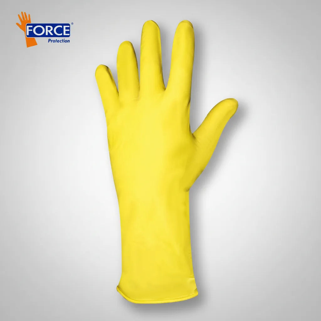 Pack 12 Pares-Guante Amarillo de Uso Doméstico-Force/Limpieza y Hogar