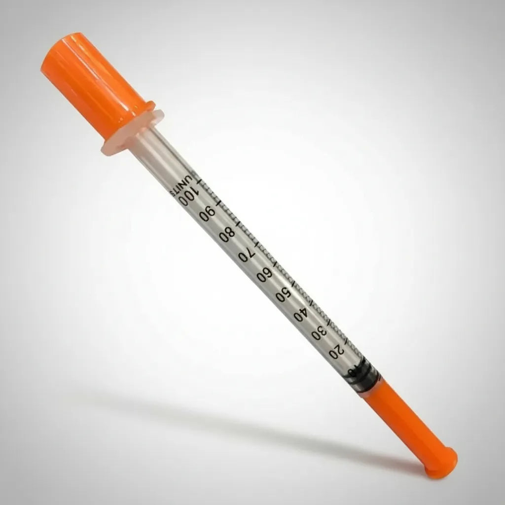 Jeringa Insulina 29G x 5/16 Desechable – Caja 100 Unidades Cranberry