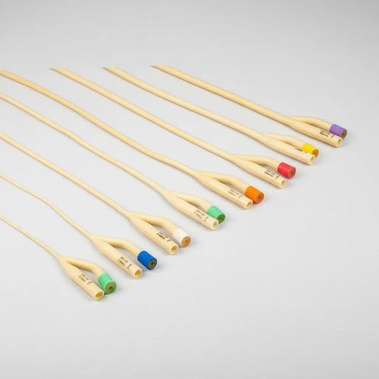 Sonda Foley 2 Vías Látex con Silicona con Balón | Pack 10 Unidades | Uso Médico Profesional