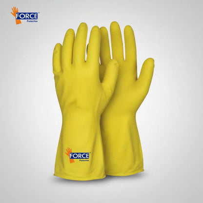 Pack 12 Pares-Guante Amarillo de Uso Doméstico-Force/Limpieza y Hogar