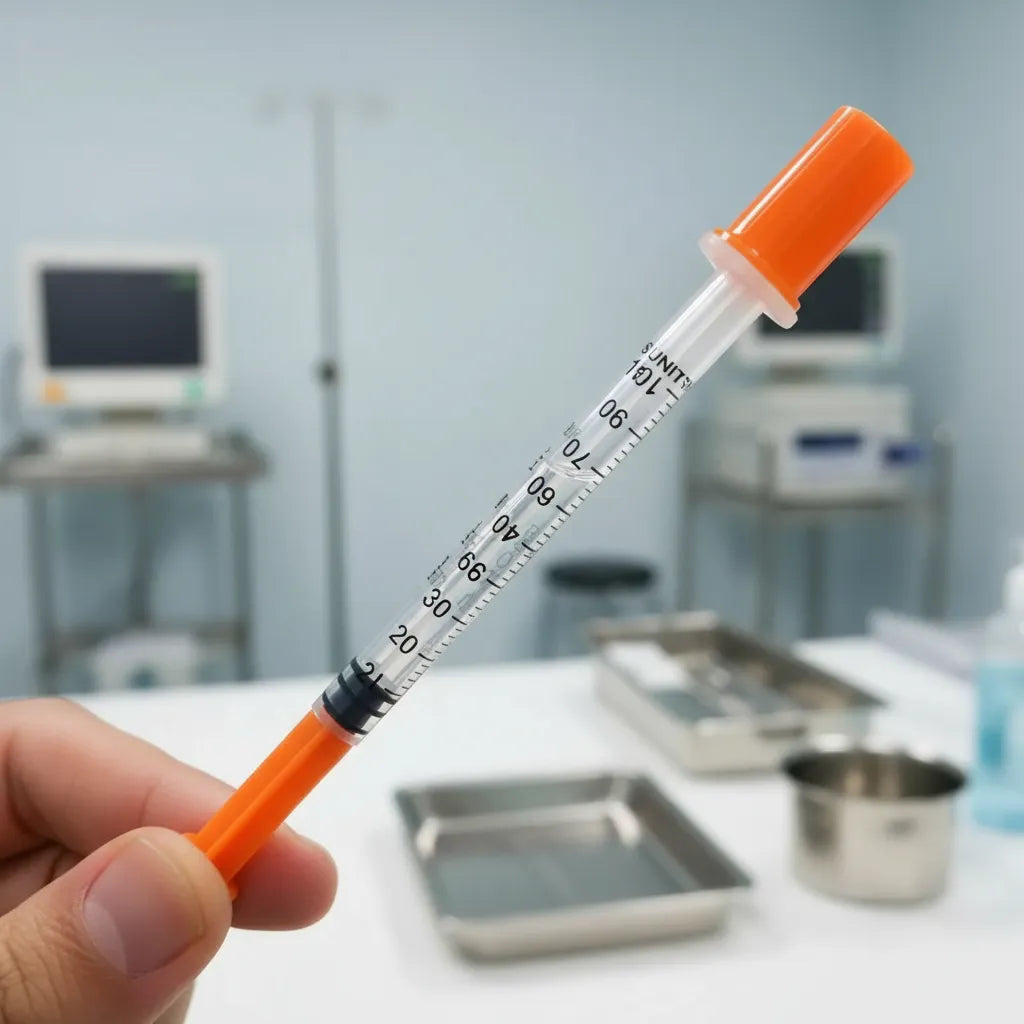 Jeringa Insulina 29G x 5/16 Desechable – Caja 100 Unidades Cranberry