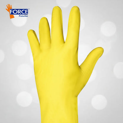 Pack 12 Pares-Guante Amarillo de Uso Doméstico-Force/Limpieza y Hogar