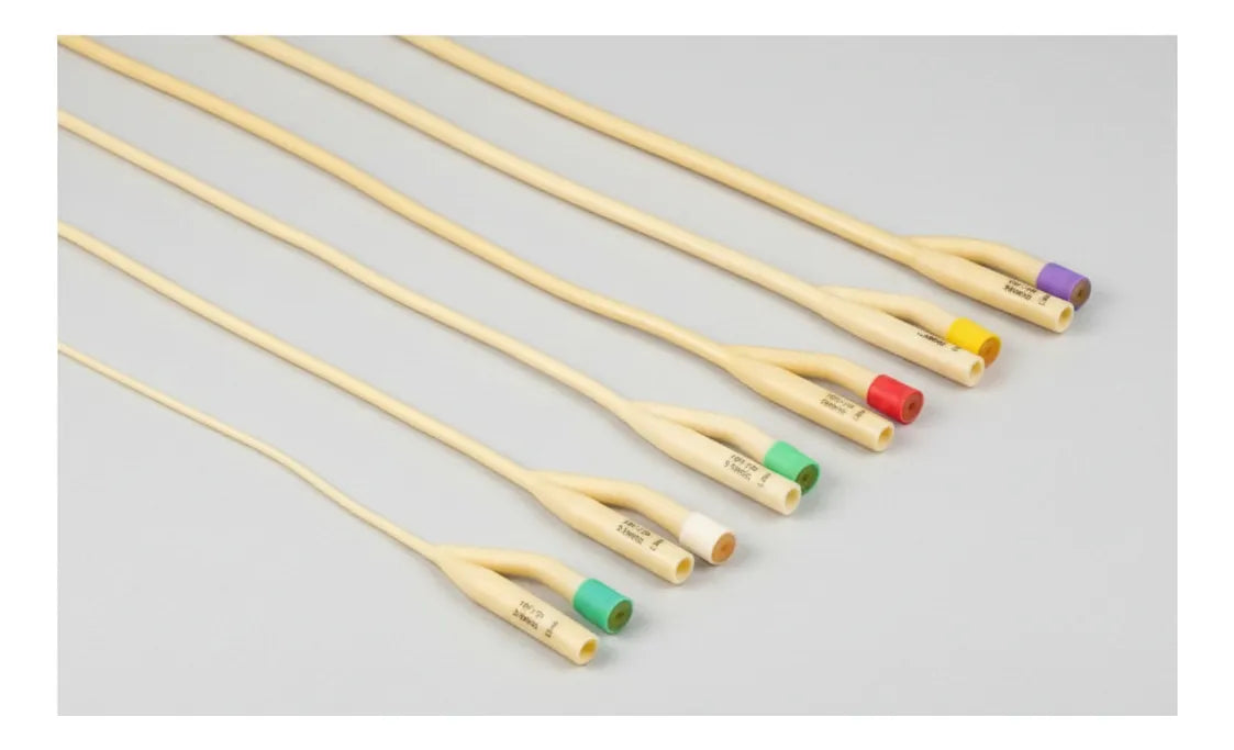 Sonda Foley 2 Vías Látex con Silicona con Balón | Pack 10 Unidades | Uso Médico Profesional