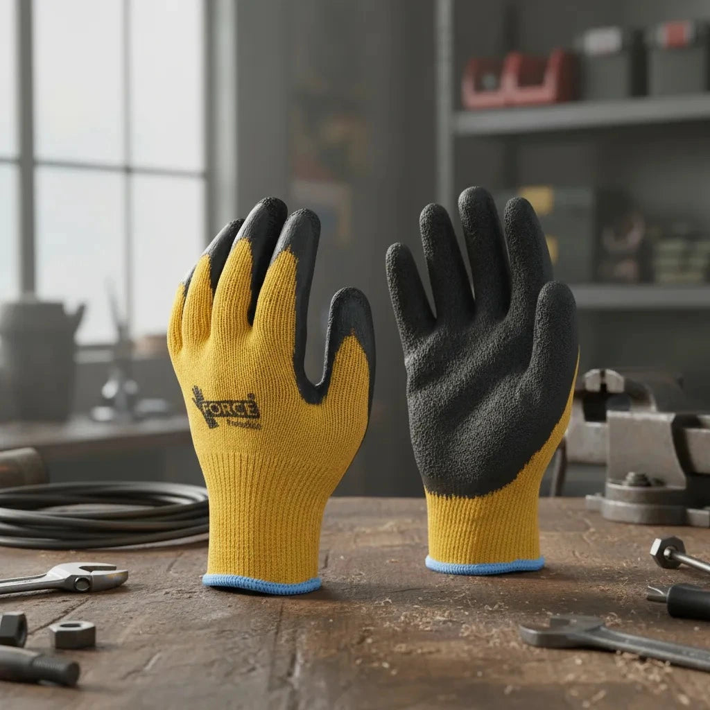 Pack 12 Pares Guantes de Trabajo Multiflex Palma Látex Rugosa | Resistencia y Agarre Profesional