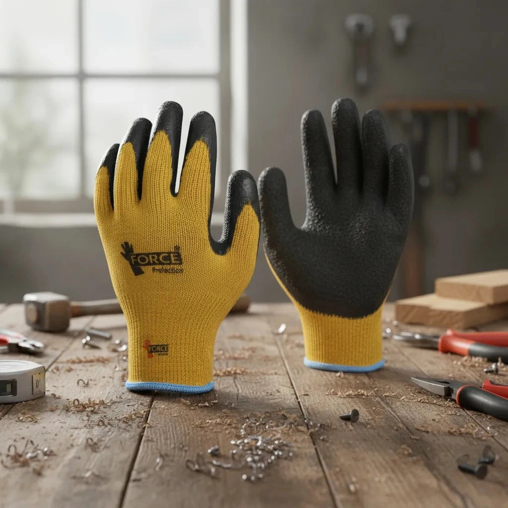 Pack 12 Pares Guantes de Trabajo Multiflex Palma Látex Rugosa | Resistencia y Agarre Profesional