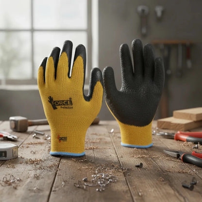 Pack 12 Pares Guantes de Trabajo Multiflex Palma Látex Rugosa | Resistencia y Agarre Profesional