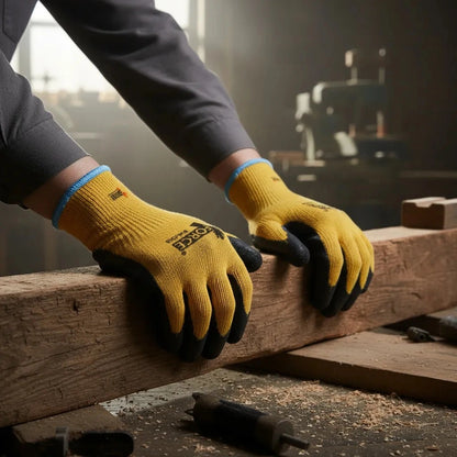 Pack 12 Pares Guantes de Trabajo Multiflex Palma Látex Rugosa | Resistencia y Agarre Profesional