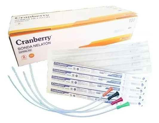 Sonda Nelatón Cranberry – Caja 100 Unidades (Elegir Medida)