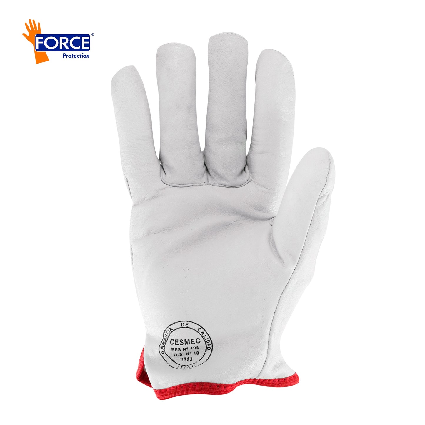 Pack 10 Pares Guantes Cabritilla Cuero Antideslizante Force