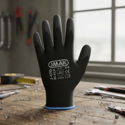 Pack 12 Guantes Multiflex Multipropósito Palma PU Talla 9 | Guantes de Trabajo Resistentes y Cómodos