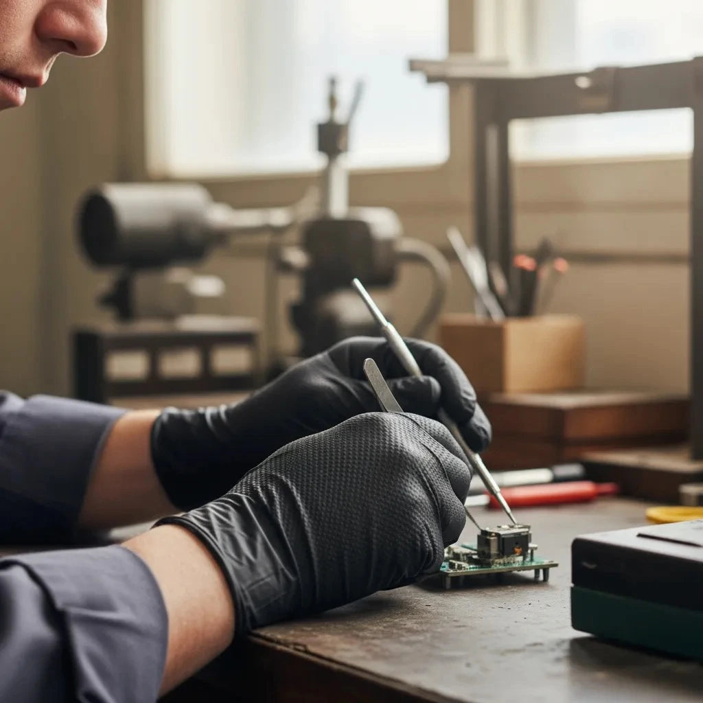 Guantes Nitrilo Diamantados Top Safe 8g - Pack 5, 10 y Unidad Elegir Color