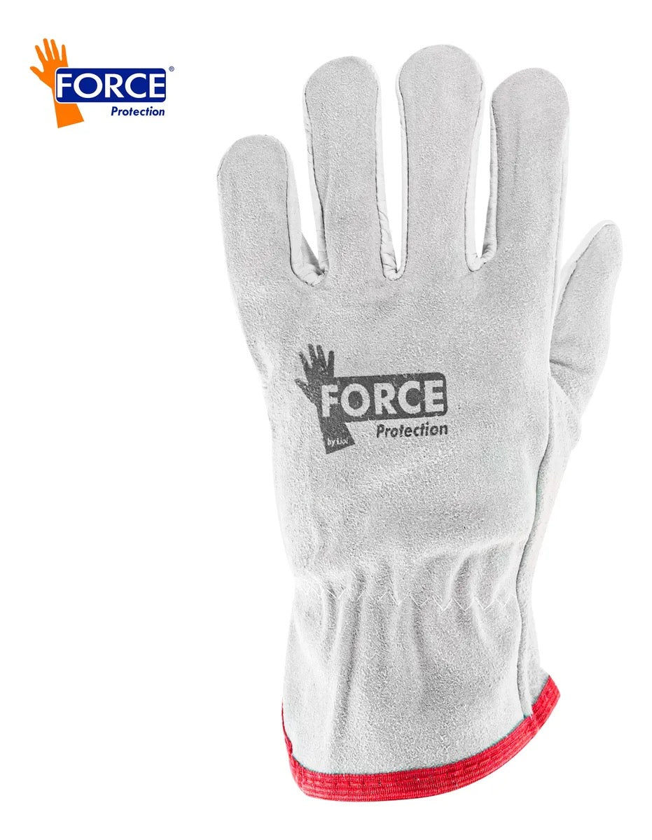 Guante Force Cabritilla Combinado Dorso Descarne 10 Pares