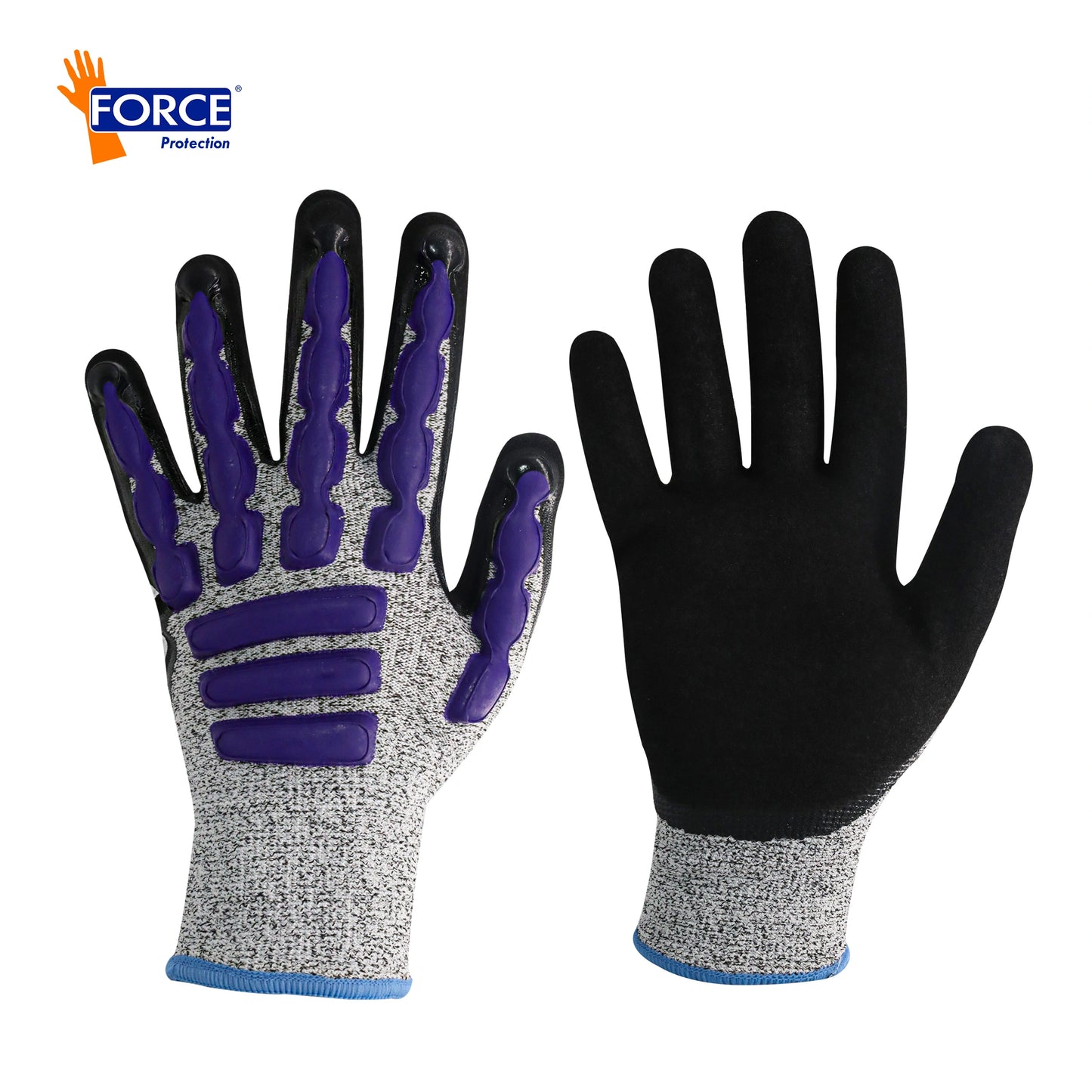 Guante Multiprotec IMPACT L-9100 | Resistente al Corte CUT 5 | Palma de Nitrilo