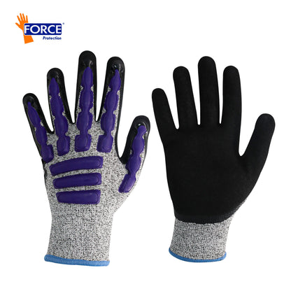 Guante Multiprotec IMPACT L-9100 | Resistente al Corte CUT 5 | Palma de Nitrilo