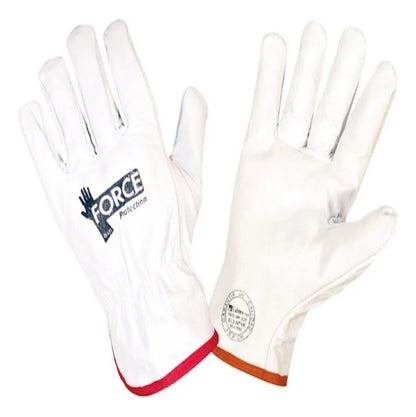 Pack 10 Pares |Guantes Force Cabritilla Cuero Antideslizantes