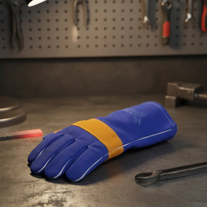 Guante Soldador Reforzado Azul con Hilo Kevlar L-350 | Certificado