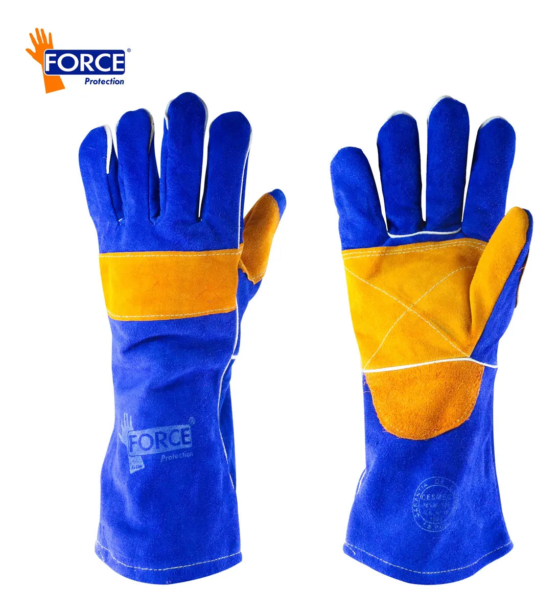 Guante Soldador Reforzado Azul con Hilo Kevlar L-350 | Certificado