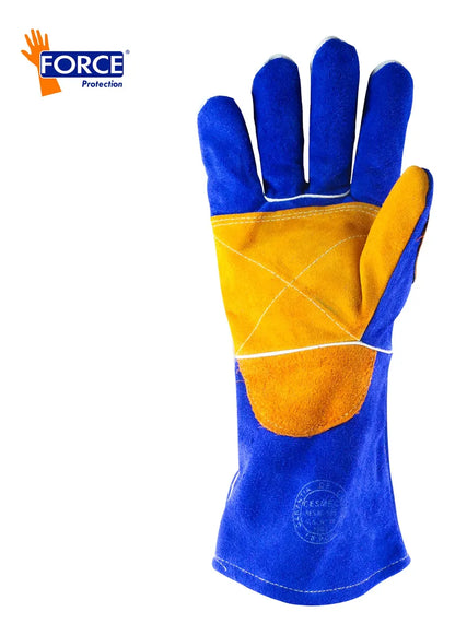 Guante Soldador Reforzado Azul con Hilo Kevlar L-350 | Certificado