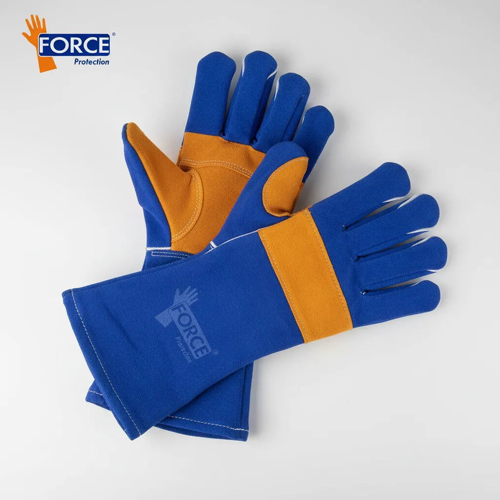 Guante Soldador Reforzado Azul con Hilo Kevlar L-350 | Certificado