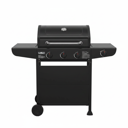 Parrilla a Gas Grilltech vista frontal tapa cerrada
