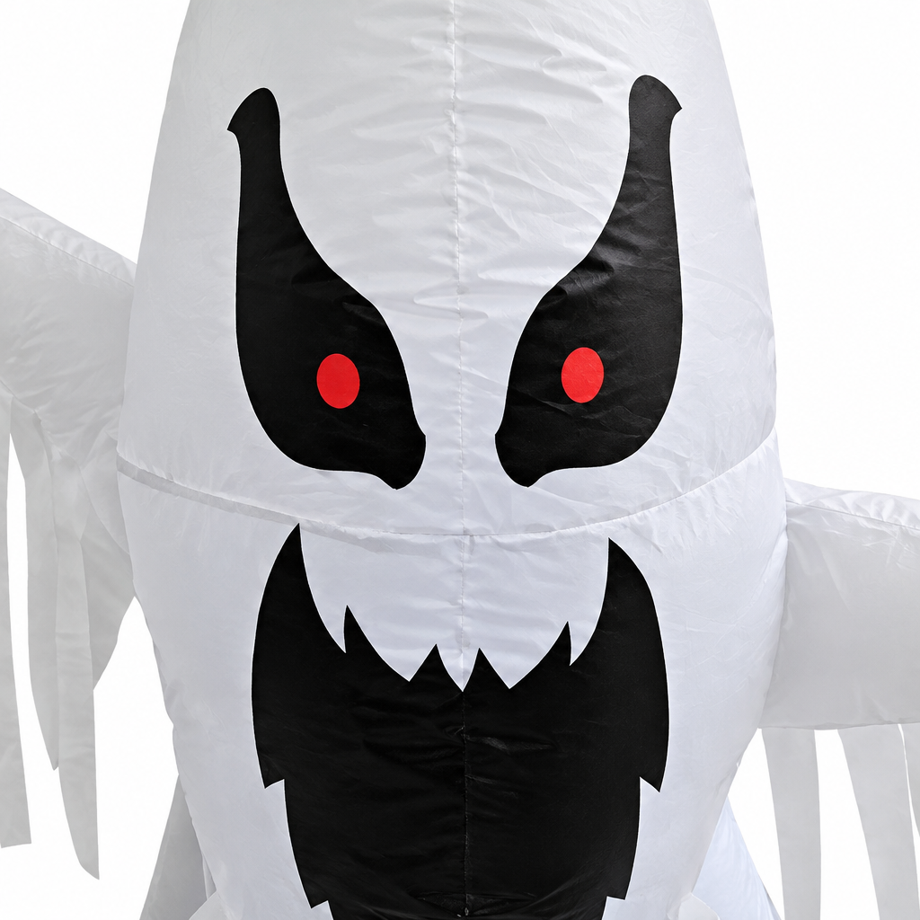 Detalle de la cara del fantasma inflable
