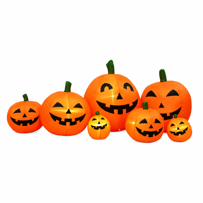 Inflable Halloween calabazas 210 cm sobre fondo blanco