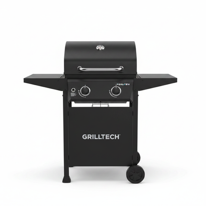 Parrilla a Gas Grilltech 2 Quemadores vista frontal tapa cerrada