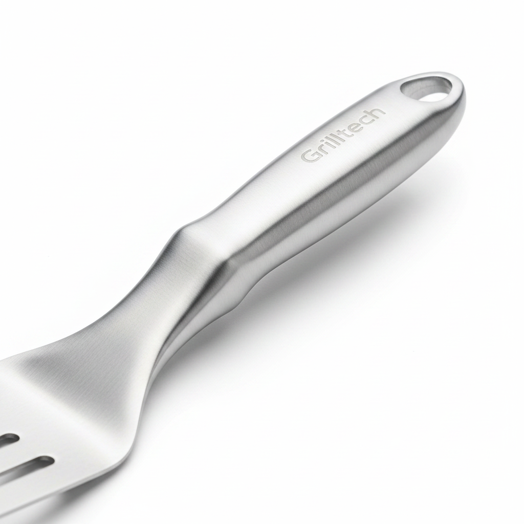 Detalle mango ergonómico utensilio parrillero Grilltech