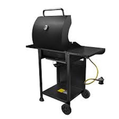 Parrilla a Gas Grilltech 2 Quemadores color negro con tapa cerrada